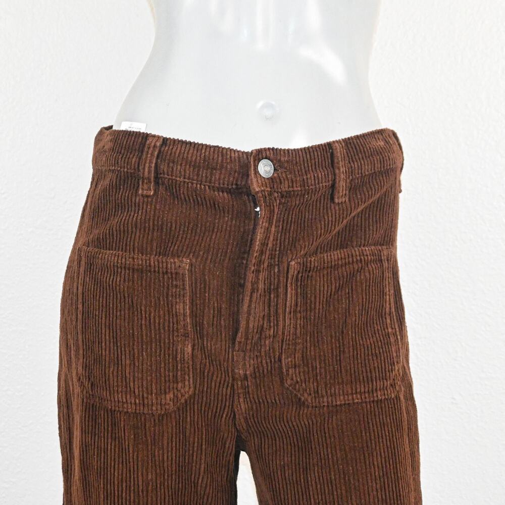 Reformation Alyssa High Rise Wide Leg Corduroy Pants Brown sz 29 - Picture 10 of 10